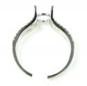Ladies 18k white gold round diamond semi mount ring 0.30ct