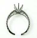 Ladies 18k white gold round diamond semi mount ring 0.60ct