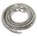 925 white sterling silver solid franco chain 18-26 inches 2.5mm