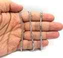 925 white sterling silver solid franco chain 18-26 inches 2.5mm