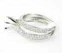 18k white gold diamond semi mount ring set 1.38ct