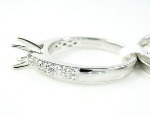 14k white gold diamond semi mount ring set 0.60ct