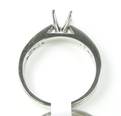 14k white gold diamond semi mount ring set 0.60ct