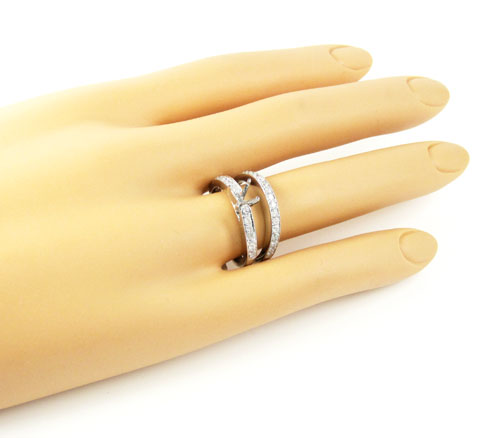 14k white gold diamond semi mount ring set 0.60ct