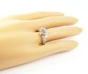 14k two tone gold diamond flower semi mount ring set 0.78ct
