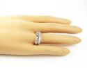 18k white gold baguette diamond semi mount ring set 1.18ct
