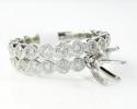 14k white gold round diamond semi mount ring set 1.28ct