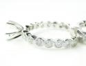 14k white gold round diamond semi mount ring set 1.28ct