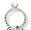 14k white gold round diamond semi mount ring set 1.28ct