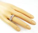 14k white gold round diamond semi mount ring set 1.28ct