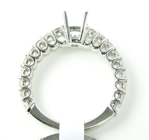 18k white gold round diamond semi mount ring set 2.21ct - Image 4