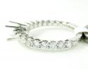 18k white gold round diamond semi mount ring set 2.21ct