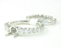 18k white gold round diamond semi mount ring set 2.21ct