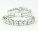 18k white gold round diamond semi mount ring set 2.21ct