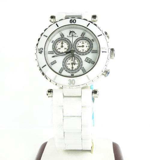 Ladies techno master white ceramic watch - Image 2