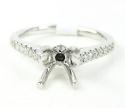 18k white gold round diamond semi mount ring 0.18ct