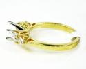 18k yellow gold round diamond semi mount ring 0.79ct