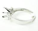 18k white gold princess diamond semi mount ring 0.68ct