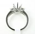 18k white gold princess diamond semi mount ring 0.68ct