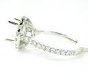 18k white gold round diamond semi mount ring 0.90ct