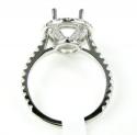 18k white gold round diamond semi mount ring 0.90ct
