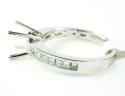 18k white gold princess diamond semi mount ring 0.45ct