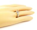 18k white gold princess diamond semi mount ring 0.45ct
