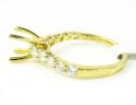 18k yellow gold round diamond semi mount ring 0.66ct