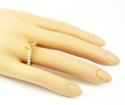 18k yellow gold round diamond semi mount ring 0.66ct