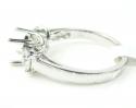 18k white gold round diamond semi mount ring 0.75ct