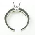 18k white gold round diamond semi mount ring 0.51ct