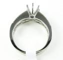 18k white gold round diamond semi mount ring 1.03ct