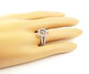 18k white gold round diamond semi mount ring 0.86ct
