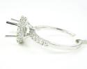 18k white gold round diamond semi mount ring 1.13ct