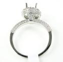 18k white gold round diamond semi mount ring 1.13ct