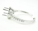 18k white gold round diamond semi mount ring 0.39ct