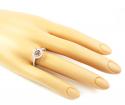 18k white gold round diamond semi mount ring 0.39ct