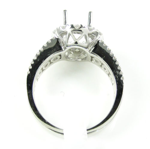 18k white gold round diamond semi mount ring 1.41ct - Image 4