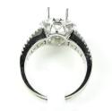18k white gold round diamond semi mount ring 1.41ct