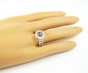 18k white gold round diamond semi mount ring 1.41ct