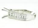 18k white gold round diamond semi mount ring 1.18ct