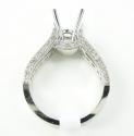 18k white gold round diamond semi mount ring 1.18ct