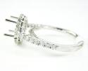 18k white gold round diamond semi mount ring 0.86ct