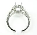 18k white gold round diamond semi mount ring 0.86ct