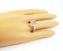 18k white gold round diamond semi mount ring 0.86ct