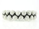 White rhinestone macramé bead black rope bracelet 18.00ct