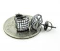 .925 black sterling silver white cz earrings 0.72ct