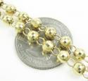 14k yellow gold diamond cut bead jesus cross rosary 26 inch 5mm