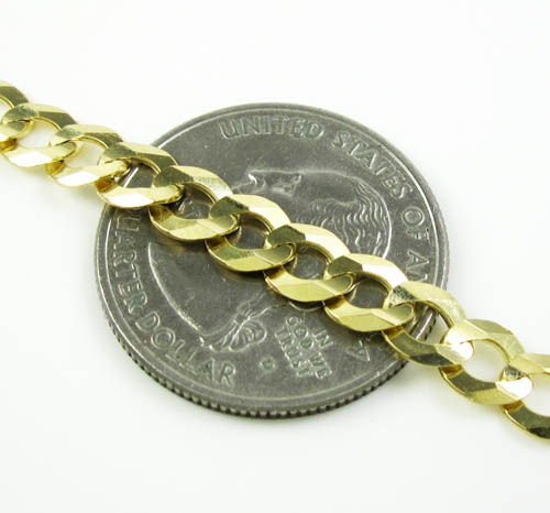 10k yellow gold cuban chain 16-26 inch 5.75mm