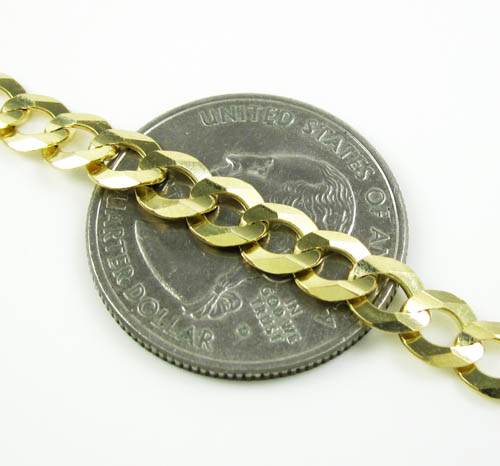 10k yellow gold cuban chain 16-26 inch 5.75mm - Image 3